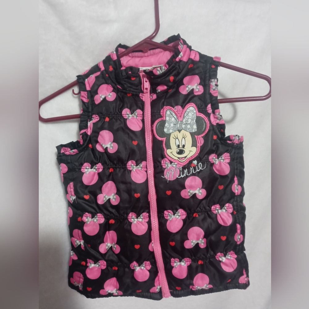 Toddler girls Minnie mouse Disney vest like new 5T